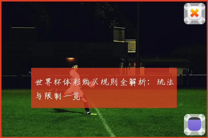 世界杯体彩购买规则全解析：玩法与限制一览